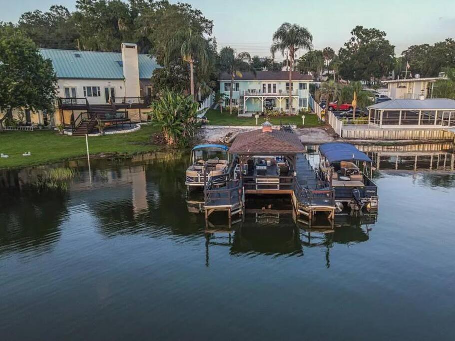 Lakefront Duplex With Pontoon Boat 2 Bedroom Home Mount Dora Bagian luar foto