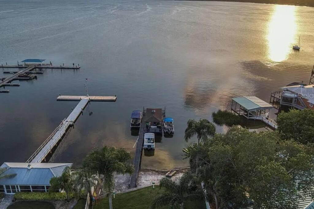 Lakefront Duplex With Pontoon Boat 2 Bedroom Home Mount Dora Bagian luar foto